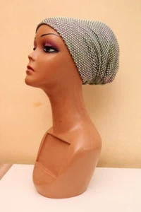 Ladies Grey Turban With Stones (Women Turban) - Picture 1 of 9