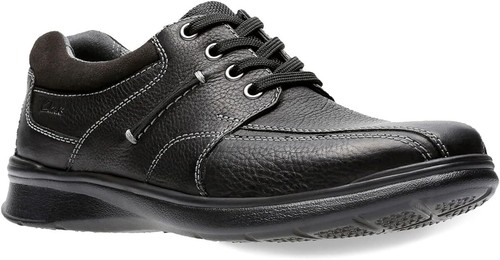 CLARKS Scarpe Oxford Cotrell Walk Oxford nuove con scatola nere oleose taglia 9