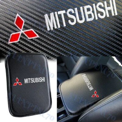 Bordado para MITSUBISHI Carbono Consola Central Apoyabrazos Cojín Alfombrilla Almohadilla Cubierta X1 Foto 1 de 4