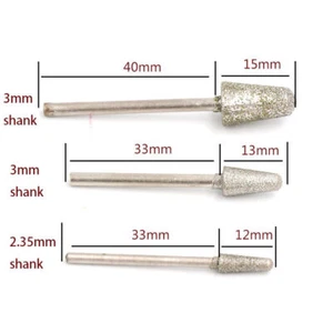 Rotary Tool Carving Engraving0.8-10mm Diamond Burr Drill Bits Polishing - Picture 1 of 4