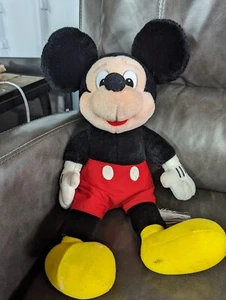 Disney 16 Inch Mickey Mouse Classic Stuffed Plush Animal Toy Needs Cleaned - Picture 1 of 4