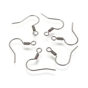 1000 piezas Pendientes de latón de metal de pistola ganchos Tubo Corrugado Extremo Sin níquel Auriculares 17 mm - Imagen 1 de 2
