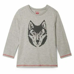Hatley Kinder Oberteil grau meliert Wolf - Bild 1 von 2