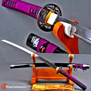 Plegado Acero 32768layers Samurai Katana Japonés Fulltang Sharp Espada Funcional - Imagen 1 de 12