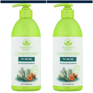 Lot of 2 Nature’s Gate Tea Tree + Sea Buckthorn Calming Conditioner 18oz Each - Picture 1 of 2