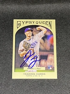 Tarjeta firmada por Jake McGee Tampa Bay Rays 2011 Topps Gypsy Queen #290 ~ certificado de autenticidad - Imagen 1 de 3