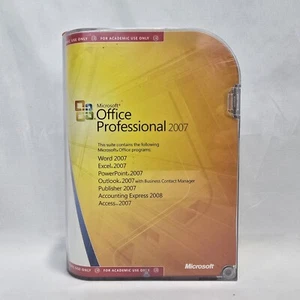 Microsoft Office Professional 2007 ACADEMIC USE with product key software CD-ROM - Picture 1 of 6