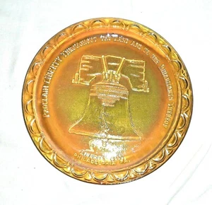 Vintage Indiana Glass Bicentennial Commemorative Plate Carnival Liberty Bell - Picture 1 of 3