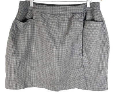 INC International Concepts Women’s Wool Blend Brown & Gray Wrapped Skirt Size 14 - Imagem 1 de 4