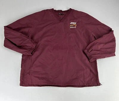 Pullover cortavientos Sport Tek poliéster granate Jenco construcción para hombre - L Foto 1 de 4