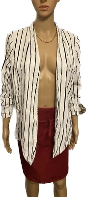 Alfani Open Front Linen Blend Cardigan Blazer  Women’s Petite L. 3/4 sleeve - Image 1 of 4