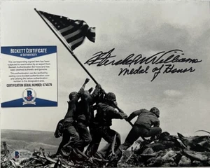 Signiertes Autogramm Hershel W. Williams seltenes "Iwo Jima" 8x10 Foto Beckett COA - Bild 1 von 8