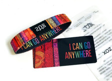 ZOX **I CAN GO ANYWHERE** Silver Single large Wristband w/Card