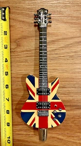 Guitar Beer Tap Handle Knob Keg Draft Bar Topper Kegerator Electric British Flag - Picture 1 of 11
