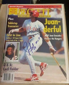 Juan Gonzalez Texas Rangers SIGNED AUTOGRAPHED 1997 Beckett Baseball Magazine - Bild 1 von 1