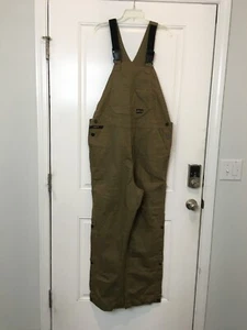 Ariat Overalls Mens Large Rebar Duracanvas Unlined Bib Brown