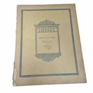 Beethoven Concerto No. V E Flat Major Piano Volume 625 Schirmer Sheet Music Book - Picture 1 of 5