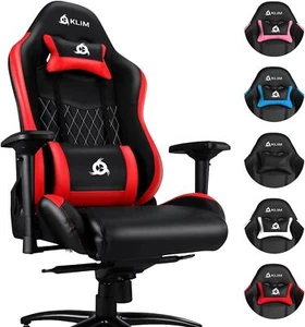 KLIM Sedia Gaming eSports Colore Nero e Rosso - Foto 1 di 1