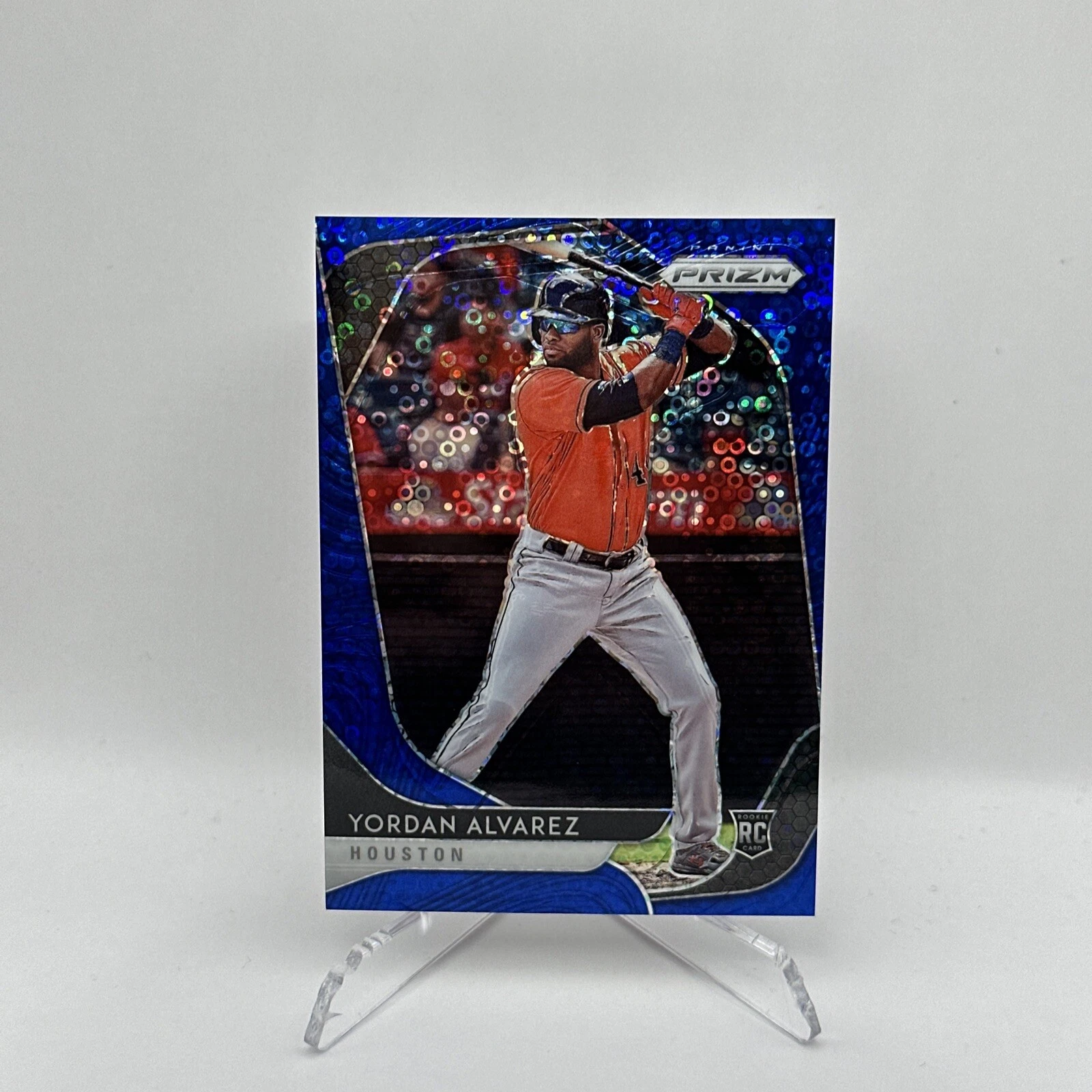 Yordan Alvarez 2020 Panini Prizm Baseball Blue Disco Rookie Card! #d 70/199!