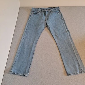 Levis 501 Jeans Men 40 x 34 Straight Button Fly Zip Blue Denim Pants Classic - Picture 1 of 14