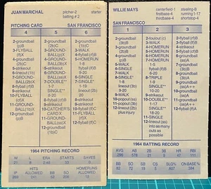 1964 SAN FRANCISCO GIANTS, STRAT-O-MATIC Baseball, SADV, VG to EX, 24 cards - Picture 1 of 1