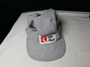 CP Rail Baseball Cap Hat Train Snapback Canadian Pacific Railroad Conductor Vtg - Picture 1 of 7