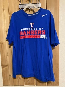 NBA Texas Rangers Nike Blue Short Sleeve Short Hamiliton 32 Size 2XL NWOT - Picture 1 of 2