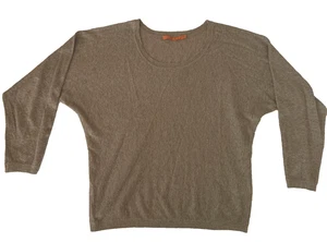 FEEL THE PIECE 100 % KASCHMIR PULLOVER DAMEN ONE SIZE 44 "x24" BRAUN STRICKPULLOVER - Bild 1 von 16