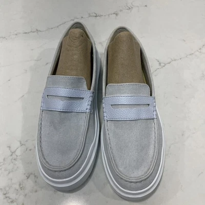 Mocasín de lona Cole Haan Grandpro Rally Penny para mujer talla 9 azul claro Grand Series Foto 1 de 4