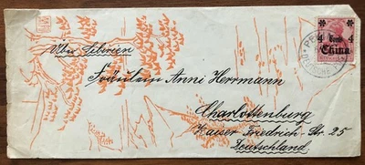 PINTURA DE PORTADA ANTIGUA CHINA MIRANDO A ALEMANIA 1910!! Foto 1 de 2