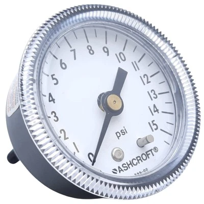 Ashcroft 20W1001TH 01B 15#&VAC Pressure Gauge, 30"/Hg to 15 PSI, 1/8" NPT - Image 1 of 4