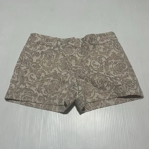 LOFT Damen Shorts Gr. 0 Beige Metallic Paisley Brokat Elegant Party Urlaub - Bild 1 von 6