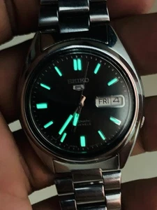 Vintage Seiko 5 Automatic 7S26_0480 Men Watch 21 Jewels Black Dial From Japan - Picture 1 of 10