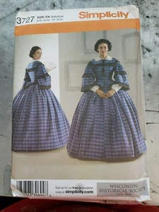 Simplicity #3727 Historical Society Civil War Sewing Pattern Dress Uncut 8/14 - Picture 1 of 2