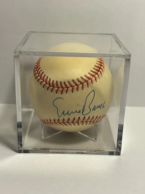 Pelota Oficial de Béisbol Autógrafo Ernie Banks Firmada por la Liga Nacional Chicago Cubs Foto 1 de 4