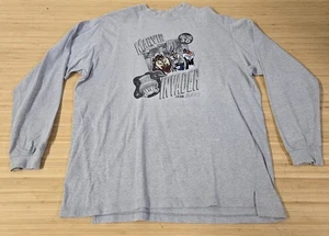 Camicia vintage Looney Tunes Marvin The Martian uomo grande grigia 3D invader anni 90 WB - Foto 1 di 5
