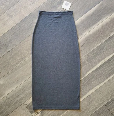 Falda Lápiz LAST CHANCE Lilith Midi Elastizada Gris Brillante S Francia Nueva con Etiquetas Foto 1 de 4