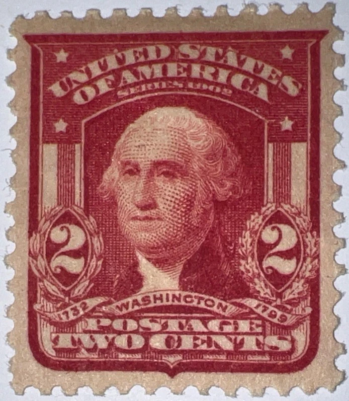Travelstamps: 1903 US Stamps Scott #319 2c Washington Mint MOGH - Image 1 of 4