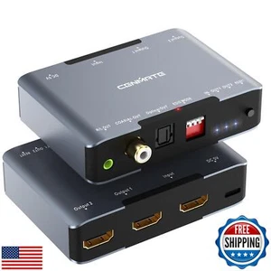 8K@60Hz HDMI Splitter 1 in 2 Out, HDMI 2.1 Splitter Supports 4K@120Hz, EDID, - Picture 1 of 5