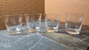 Sasaki WHEAT Smooth stem Old Fashioned Glasses Tumblers 3 1/4" Set of 4 - Imagen 1 de 4