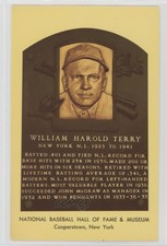 1964-1981 National Baseball Hall of Fame and Museum Postcards Bill Terry HOF