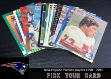**YOU PICK ONE** NEW ENGLAND PATRIOTS football player card single 1990 - 2016