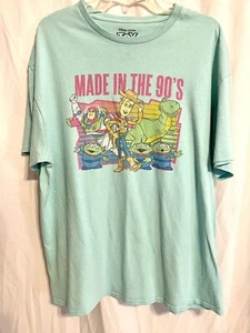 Vintage Disney Made In The 90s XL Toy Story Graphic T Shirt Unisex Seafoam Color - Picture 1 of 5
