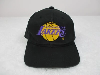 Boné vintage Los Angeles Lakers Snapback preto logotipo liso movimento cabeça de bloco G - Imagem 1 de 4