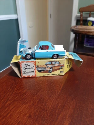 Vintage Corgi Toys Triumph Herald Coupe Die-cast Car England #231 with Box - Image 1 of 4