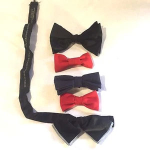 5 Vtg Men's Boy`s Dress Up CLIP ON Bow TIE Lot Royal Jami Ormond Rust Resistant - Picture 1 of 9