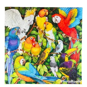 Vtg Springbok Jungle Birds 500 Pc Puzzle Parrot Macaw Lovebird Toucan Cockatiel - Picture 1 of 6