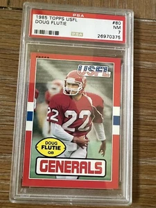 Doug Flutie Generals 1985 USFL Topps Chewing Gum Card PSA NM 7 - Picture 1 of 2
