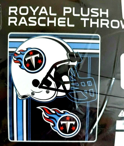 Tennessee Titans Royal Plush Raschel Throw Blanket 50 x 60 New Bagged Super Soft Cover