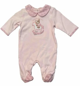 NEW Little Me 3 Months “Welcome to the World” pink romper Sleeper Footie - Picture 1 of 4